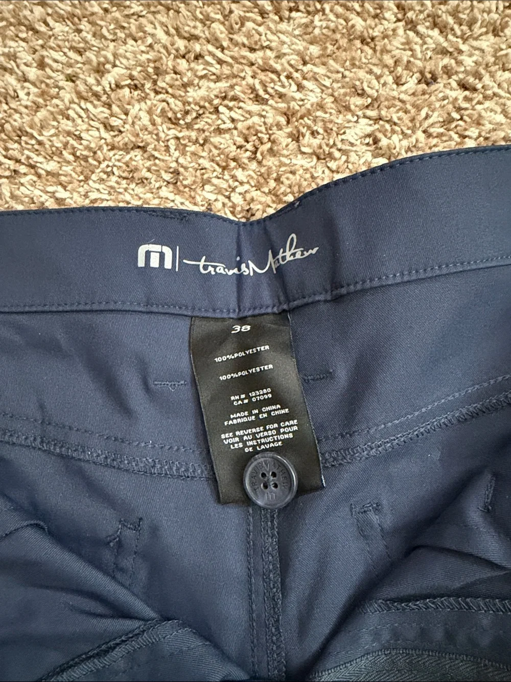 Travis Mathew Navy Stretch Performance Chinos